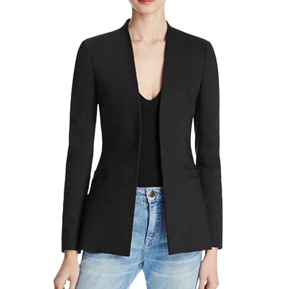 Alice + Olivia Jackets & Blazers - Alice + Olivia Classics Jerri Open-Front Collarless Blazer Size US 10 Black